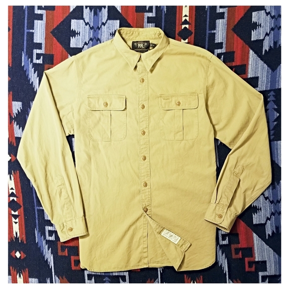 DOUBLE RL RALPH LAUREN RRL CHAINSTITCH EMBROIDERED SHIRT- MEN'S SIZE MEDIUM - Picture 10 of 10